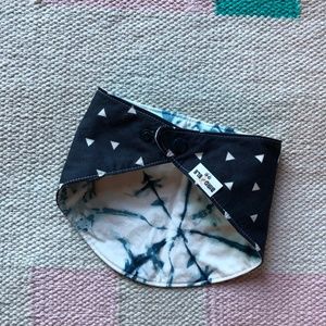 Handmade scarf bib Etsy Bird & Ele shibori print